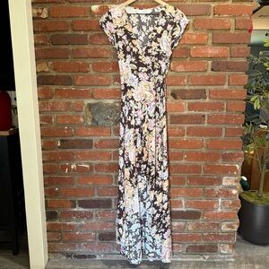 Auguste The Label women's Brown Floral high low Wrap Maxi Dress Size 4 FLAW NOTE